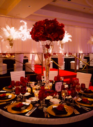 Wedding Decor Ideas Red Roses Or you can go the precise opposite of simple