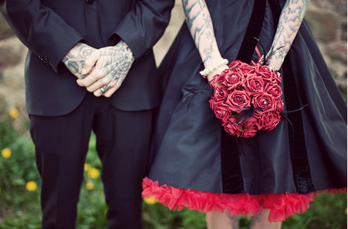 Gothic Wedding Inspiration Red roses also have enormous gothic connotations