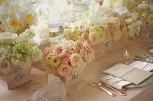 Wedding Table Settings Ideas Elegant Pinks Creams