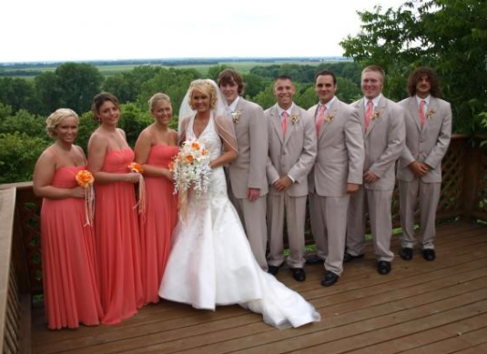 Wedding Coral Grey Bridesmaids